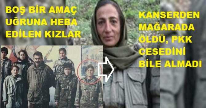PKK'nın aranan sözde Dersim Eyaleti kadın sorumlusu Kanserden Mağarada öldü ve PKK cesedini bile almadı.. 