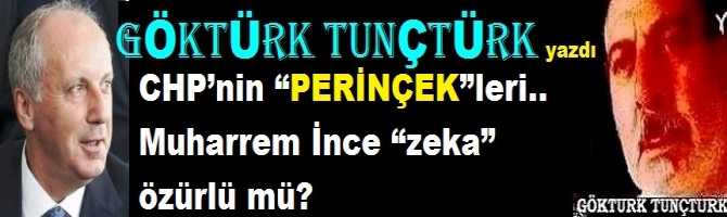 CHP’nin “PERİNÇEK”leri.. Muharrem İnce “zeka” özürlü mü?