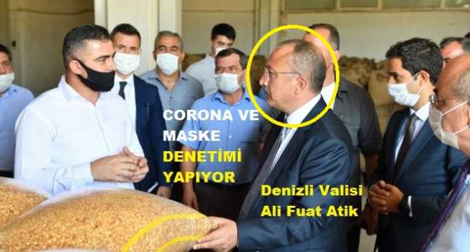 OLDU MU VALİ BEY.. Denizli Valisi, Corona ve Maske denetimine çıktı ama kendisi MASKESİZ Dİ