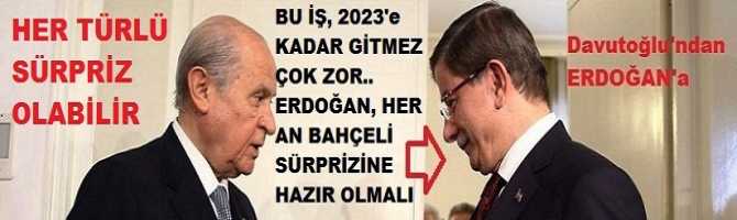 Davutoğlu'ndan, Erdoğan'a :