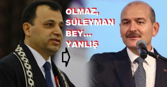 DEVLETİN TEPESİNDE KAVGA.. YAPMAYIN BEYLER.. Bakan Soylu'nun kararını eleştiren Anayasa Mahkemesi Başkanı Arslan, Süleyman  Soylu'nun  hedefi oldu