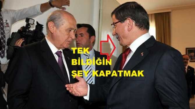 Davutoğlu'ndan, Bahçeli'ye cevap : 