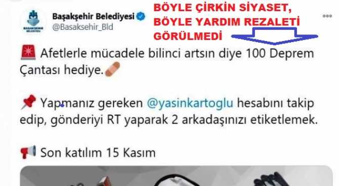 ÇİRKİN SİYASETİN ADI BAŞAKŞEHİR BELEDİYESİ.. YUH OLSUN SİZİN GİBİ BAŞKANA... BAKIN NE YAPTILAR?