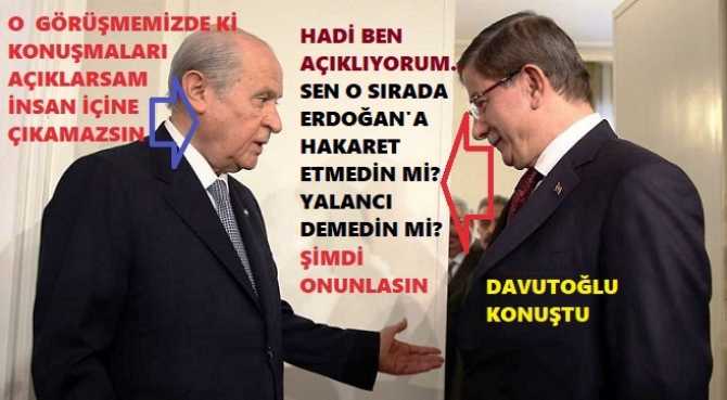 BAHÇELİ, DAVUTOĞLU'na; 