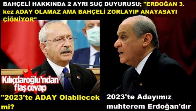 BAHÇELİ'ye 2 SUÇ DUYURUSU : 