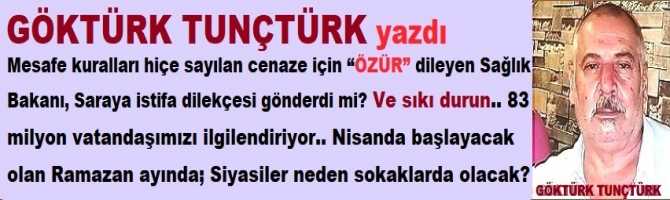 Mesafe kuralları hiçe sayılan cenaze için “ÖZÜR” dileyen Sağlık Bakanı, Saraya istifa dilekçesi gönderdi mi? Ve sıkı durun.. 83 milyon vatandaşımızı ilgilendiriyor.. Nisan ayında başlayacak olan Ramazan ayında; Siyasiler neden sokaklarda olacak?