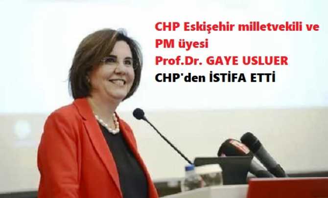 CHP'DE ÖNEMLİ İSTİFA.. ESKİŞEHİR ESKİ MİLLETVEKİLİ VE PM ÜYESİ PROF.GAYE USLUER, PARTİSİNDEN İSTİFA ETTİ