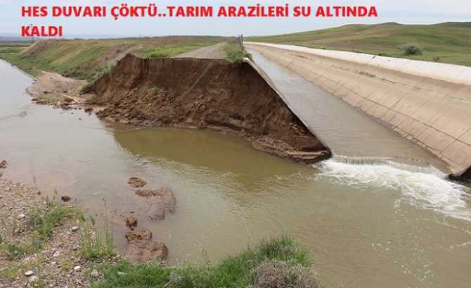 ÇANKIRI'da HES duvarı çöktü, 300 dönüm Tarım arazisi su altında kaldı