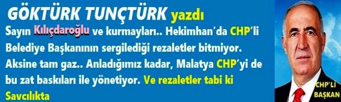 Sayın Kılıçdaroğlu ve kurmayları.. Hekimhan’da CHP’li Belediye Başkanının sergilediği rezaletler bitmiyor. Aksine tam gaz.. Anladığımız kadar, Malatya CHP’yi de bu zat baskıları ile yönetiyor. Ve rezaletler tabi ki Savcılıkta