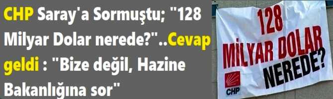 CHP Saraya Sormuştu; 