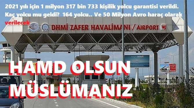 SOYGUUUN VAAARR.. HAMD OLSUN MÜSLÜMANIZ.. Kütahya Havalimanına 1 milyon 318 bin Yolcu garantisi verildi.. Gülmeyin.. Sadece 164 yolcu geldi.. Malum işletmeciye 50 milyon Avro Haraç olarak verilecek