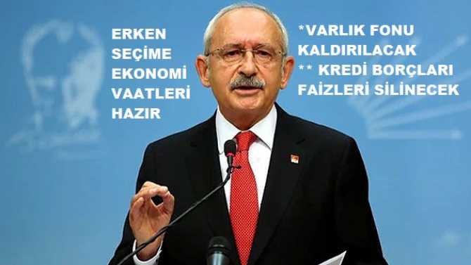 CHP ERKEN SEÇİM EKONOMİ VAATLERİNİ HAZIRLIYOR.. 36 Maddeden oluşan vaatler paketinde neler var?