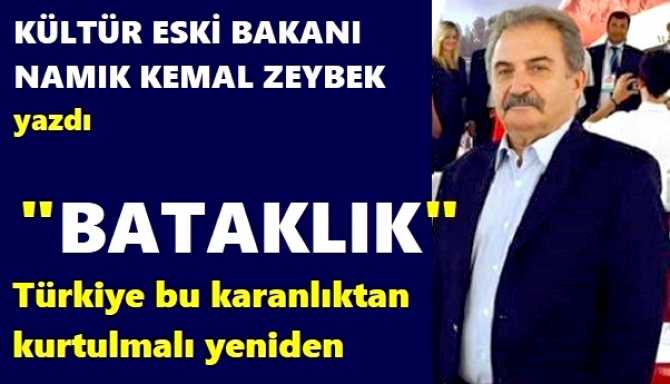 KÜLTÜR eski BAKANI NAMIK KEMAL ZEYBEK yazdı : 