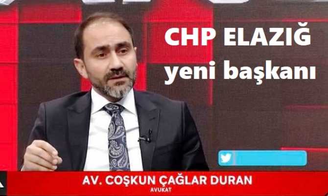 Elazığ CHP'nin yeni Başkanı; Av. Coşkun Çağlar Duran oldu