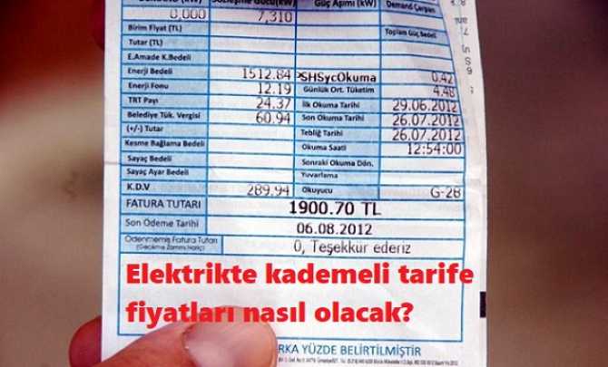 ELEKTRİKTE, KADEMLİ FİYAT TARİFESİ NASIL HESAPLANACAK?