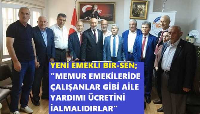 Yeni EMEKLİLER BİRLİĞİ SENDİKASI; MECLİS PLAN VE BÜTÇE KOMİYONU BAŞKANLIĞINDAN, MEMUR EMEKLİLERİNE DE, “AİLE YARDIMI” VERİLMESİNİ İSTEDİLER