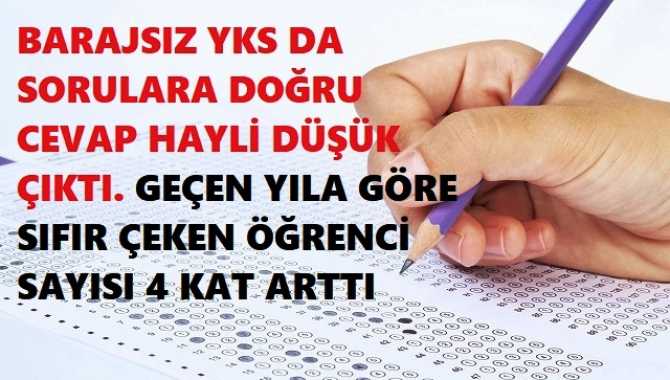 EĞİTİM ÇOK GERİLERE GİTTİ. YKS'da BARAJ KALKMIŞTI AMA YETERLİLİK TESTİNDE 98 BİN 518 ÖĞRENCİ 