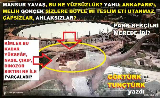 MANSUR YAVAŞ, BU NE YÜZSÜZLÜK? YAHU; ANKAPARK’ı, MELİH GÖKÇEK SİZLERE BÖYLE Mİ TESLİM ETİ UTANMAZ, ÇAPSIZLAR, AHLAKSIZLAR? Ve SAYIN KILIÇDAROĞLU.. SİZE İLK KEZ İSYANIM VAR