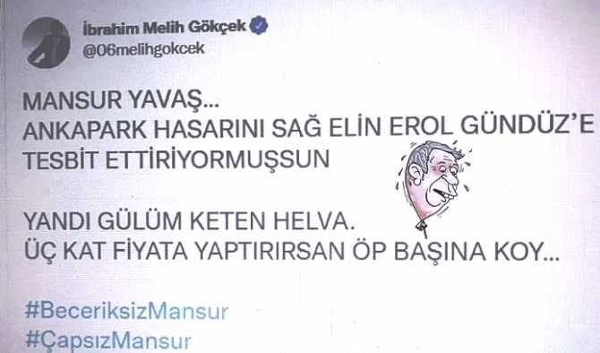 “KAÇMA, CEVAP VER MANSUR.. SORULARIMA CEVAP VERİNCEYE KADAR PEŞİNİ BIRAKMAYACAĞIM. ANKAPARK’I TALAN ETTİRMENİN HESABINI VERECEKSİN”