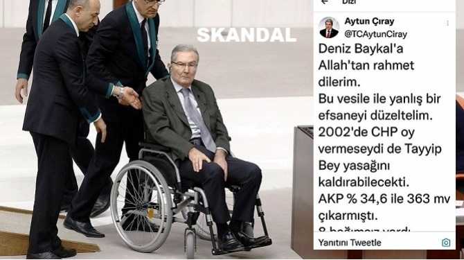 SKANDAL.. İYİ PARTİ MİLLETVEKİLİ  AYTUN ÇIRAY, CHP'li DENİZ BAYKAL'I ÖLDÜRDÜ