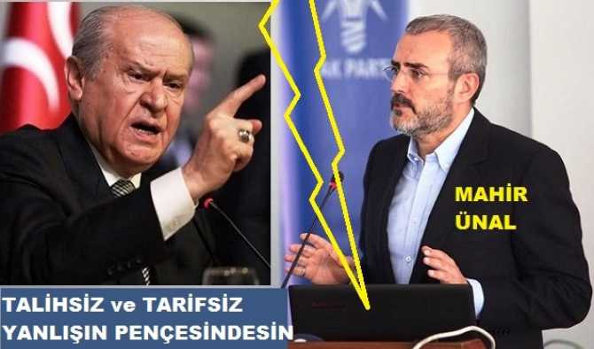 BAHÇELİ'den; CUMHURİYETİ KÖTÜLEYEN AKP'li MAHİR ÜNAL'A : 