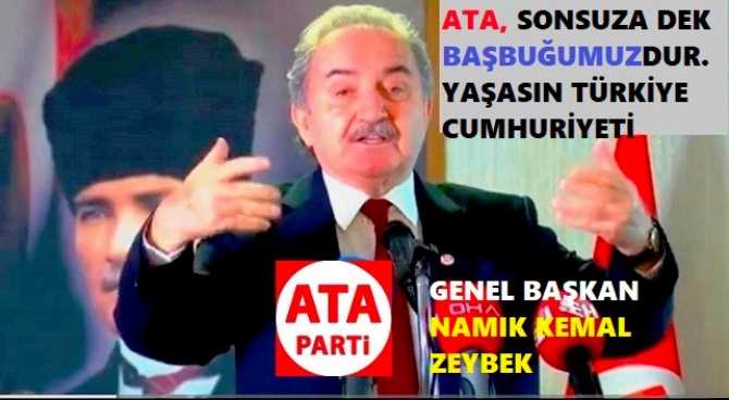 ATA Parti : “Ümmetçi devlet anlayışını içinde taşıyanların; Cumhuriyetimizin 100. Yılı kutlamalarını savsaklamak istemelerini ve Gazze mitingi ile gölgelemeye çalışmalarına şaşırmıyoruz”