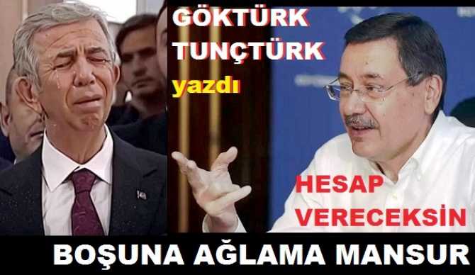 MANSUR YAVAŞ’IN SUÇ DUYURUSUNU ‘Tİ’ye ALAN MELİH GÖKÇEK : “DAM BAŞINDA SAKSAĞAN, BAHÇELERDE MAYDANOZ, GEL BİZE BAZI, BAZI” DİYE CEVAP VERDİ. OSMAN GÖKÇEK İSE; “ARTIK, YARGIDA HER SORUYA CEVAP VERMEK ZORUNDASIN” dedi.