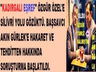 BEKLENEN OLDU.. ÖZÜR ÖZEL'E SİLİVRİ YOLU GÖZÜKTÜ. BAŞSAVCI AKIN GÜRLEK'E HAKARET VE TEHDİTTEN HAKKINDA SORUŞTURMA BAŞLATILDI