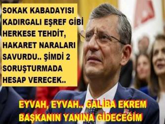 SOKAK KABADAYILARI GİBİ TEHDİT, HAKARET NARALARI ATIYORDU.. ŞİMDİ HESAP ZAMANI. ÖZGÜR ÖZEL'E BİR SORUŞTURMA DA ANKARA'DAN