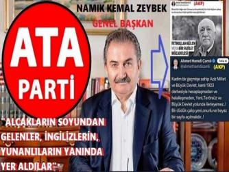 CUMHURİYET’in İLANINA “KANLI DARBE” DİYEN AKP’li “YELİZ” ÇAMLI’YA; ATA PARTİ GENEL BAŞKANI ZEYBEK’TEN OK GİBİ CEVAP : “ALÇAKLARIN SOYUNDAN GELENLERİN VE YOLUNDAN GİDENLERİN, 1923’E ‘DARBE’ DEMELERİNİN ŞAŞILACAK BİR YANI YOK”