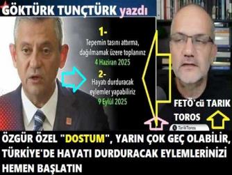 FİRARİ FETÖ’CÜLERDEN ÖZGÜR ÖZEL’E TAM DESTEK. GÜRSEL TEKİN’e İTİBAR SUİKASTLARI YAPAN FETÖ’NÜN BAYKUŞLARI ÖZGÜR’E DİYORLAR Kİ : “YARIN GEÇ OLABİLİR DOSTUM, HEMEN HAYATI DURDURACAK EYLEMLERİNİ BAŞLAT”