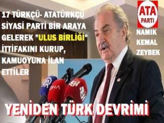 “ULUS BİRLİĞİ İTTİFAKI” ÖNCÜSÜ ATA PARTİ GENEL BAŞKANI NAMIK KEMAL ZEYBEK, ÇALIŞANLARA VE EMEKLİLERİN MAAŞLARINA YÜZDE-YÜZ ZAM SÖZÜ VERDİ. 