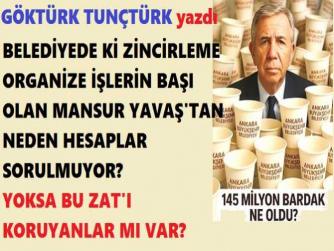 MANSUR YAVAŞ’I, “KİMLER KORUYOR?”.. BELEDİYEDE ZİNCİRLEME RÜŞVET VE VURGUNLAR, ZİMMETLER, ORGANİZE İŞLER VAR, BÜROKRATLAR TUTUKLANIYOR AMA HER NE HİKMETSE MANSUR YAVAŞ’tan YILLARDIR “HESAP SORAN” YOK. 