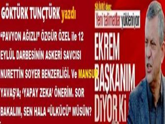 “PAVYON AĞIZLI” ÖZGÜR ÖZEL ile 12 EYLÜL DARBESİNİN ASKERİ SAVCISI NURETTİN SOYER BENZERLİĞİ. Ve MANSUR YAVAŞ’A; ‘YAPAY ZEKA’ ÖNERİM. SOR BAKALIM, SEN HALA “ÜLKÜCÜ” MÜSÜN? YOKSA “SOLCU” MUSUN?
