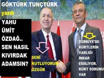 YÜZÜNDE 5 MASKESİ OLAN BÖLÜCÜ AĞIZLI ÖZGÜR ÖZEL, İMRALI’YA GİTMİYOR AMA “KÜRDİSTAN” MESAJI VERİYOR. ÖZGÜR ÖZEL, SEN ARTIK TESCİLLİ BÖLÜCÜ GAFİLSİN. Ve “KIVIRDAK” ÜMİT ÖZDAĞ.
