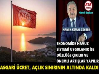 YENİ ASGARİ ÜCRETİN AÇLIK SINIRININ ALTINDA KALDIĞINA DİKKAT ÇEKEN ATA PARTİ, İKTİDARDAN; EKONOMİDE HAVUZ SİSTEMİNİ GERİ GETİRMESİNİ VE MALİYE BAKANI ŞİMŞEK’İ DE KOVMASINI İSTEDİ”