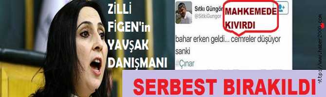 BU PİÇ, POLİSLERİN ŞEHİT OLMASINI TWİTLE KUTLAMIŞTI AMA MAHKEMEDE KIVIRDI. ZİLLİ FİGEN'in, YAVŞAK DANIŞMANI SERBEST BIRAKILDI
