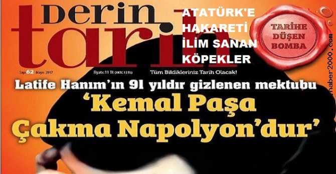 ATATÜRK'E HAKARETİ İLİM SANAN KÖPEKLER.. AKP'Lİ BELEDİYELERİN BESLEDİĞİ FETOŞ'UN ARTIĞI YAVŞAK SÖZDE TARİHÇİ . BU KAPAĞI BİR YERİNİZE MONTE EDİN