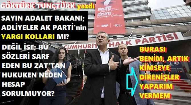 ŞAİBELİ GENEL BAŞKANDAN; “TEK ADAM” KURULTAYI. DAYATMALI TEK LİSTE, TEK ADAY SEÇİMİ. ULAN BOŞ TENEKELER.. “DARBE, CUNTA” VAR DİYORSUNUZ, SİLİVRİ YOLLARINDA, MEYDANLARDA CİRİT ATIP, HAKARETLER, TEHDİTLER SAVURUYORSUNUZ.