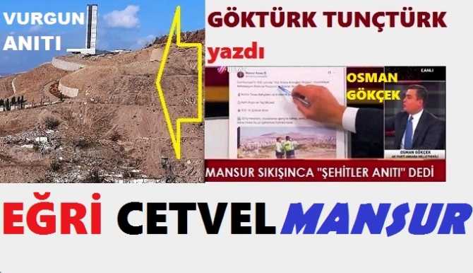 MELİH GÖKÇEK ve OSMAN GÖKÇEK’ten; “EĞRİ CETVEL” MANSUR YAVAŞ’a BOMBARDIMAN. SUÇ DUYURUSU YAPTILAR, TAZMİNAT DAVALARI AÇILDI ve OSMAN GÖKÇEK MANSUR YAVAŞ’ın YALANCILIĞINI, SAHTEKÂRLIĞINI NET BELGELERLE İSPAT ETTİ.