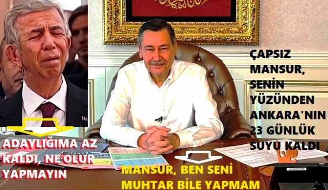 MELİH GÖKÇEK : “ÇAPSIZ MANSUR.. DİYELİM Kİ; BİN OTOBÜS ALDIN. BU OTOBÜSLERİ HANGİ ALTERNATİF YOLLARDA YÜRÜTECEKSİN? SENİN AMACIN YİNE ANKARALILARI VE KAMUOYUNU KANDIRMAK..